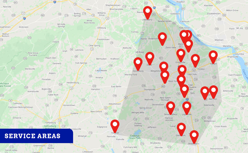 Foundation Plumbing & Heating - Service Area Map